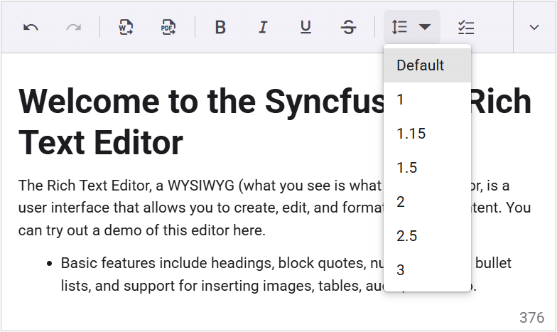 Vue Rich Text Editor line height
