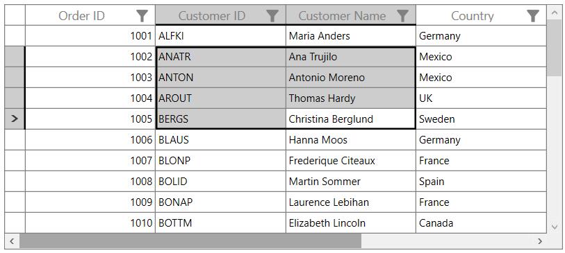 Excel-like selection in WPF DataGrid